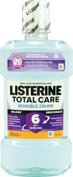 Actual product image Listerine Total Care Sen. Teeth (600 ml, Mouthwash)