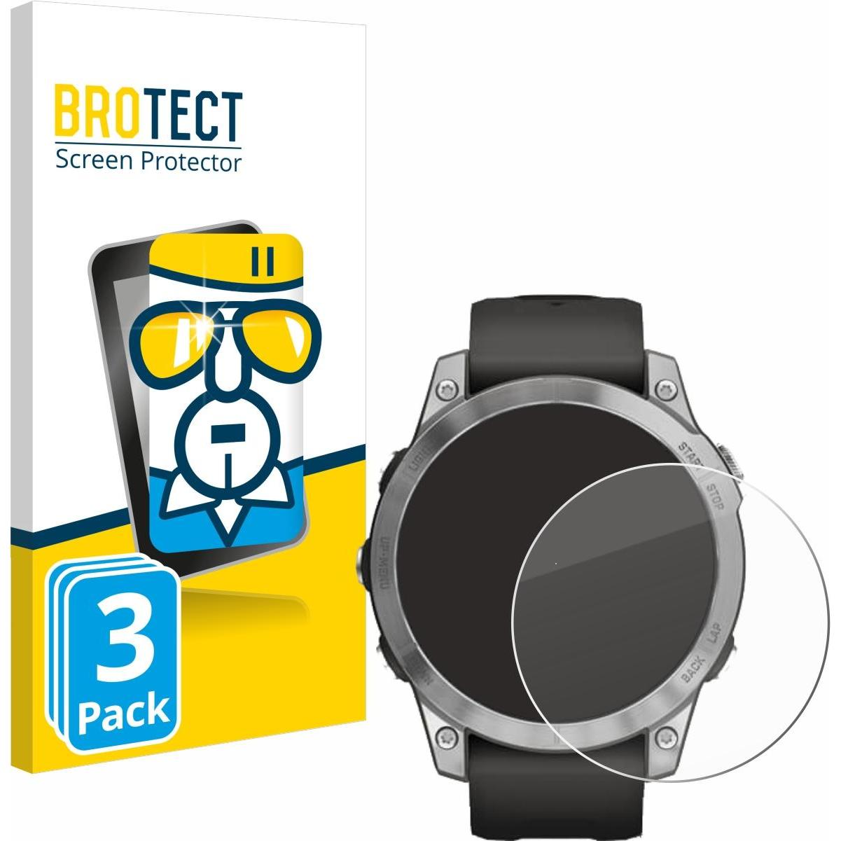 BROTECT Panzerglas Hartglas Displayschutz, Smartwatch Schutzfolie, Transparent