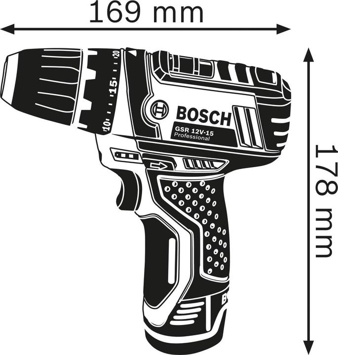 Actual product image Bosch Professional Gsr 12v-15