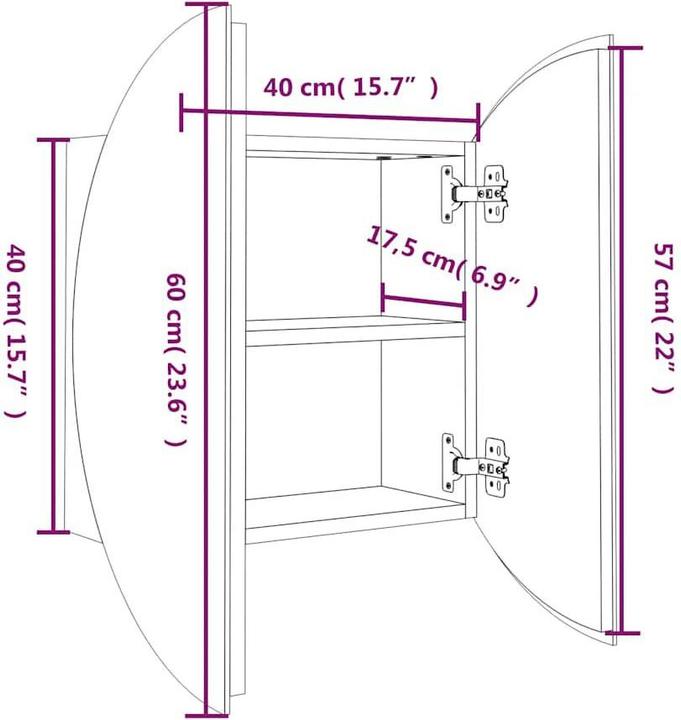 Immagine prodotto vidaXL Badezimmerschrank (40 x 40 x 17.50 cm)