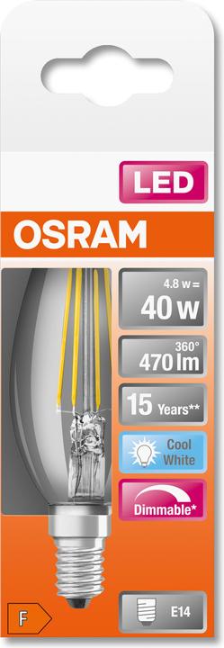 Produktbild Osram Led Retrofit Classic B (E14, 5 W, 470 lm, 1 x, F)