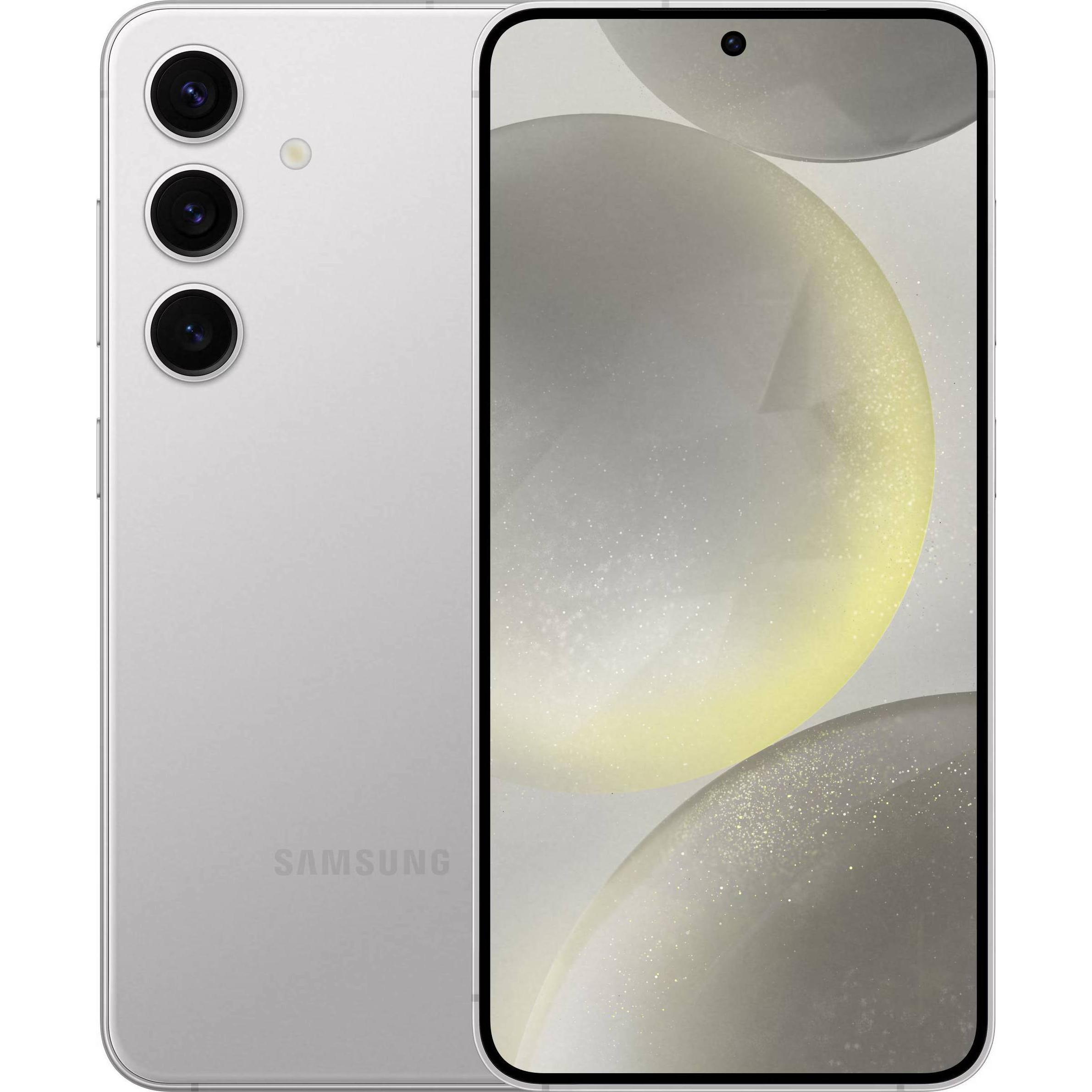 Samsung Galaxy S24 (256 GB, Marble Gray, 6.20", SIM + eSIM, 50 Mpx, 5G), Smartphone, Grau
