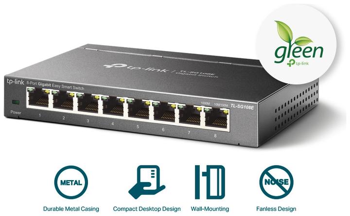 Image du produit TP-Link Tl-Sg108e (8 ports)