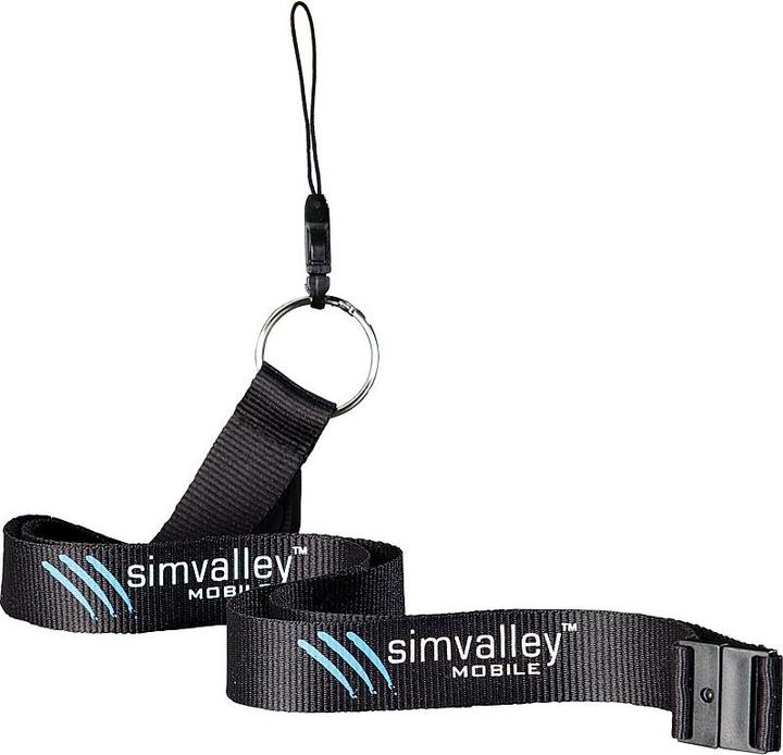 Simvalley Halsschlaufe/ Lanyard mit Solltrennstelle für Mobiltelefone