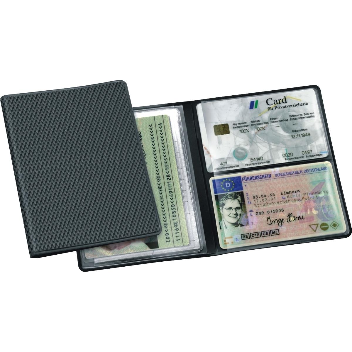 Magni Veloflex 3258590 Ausweishülle A7, KFZ Schein, Ausweismappe, Ausweistasche, 8 Taschen, 95 x 130 mm (1 x) (3258590)