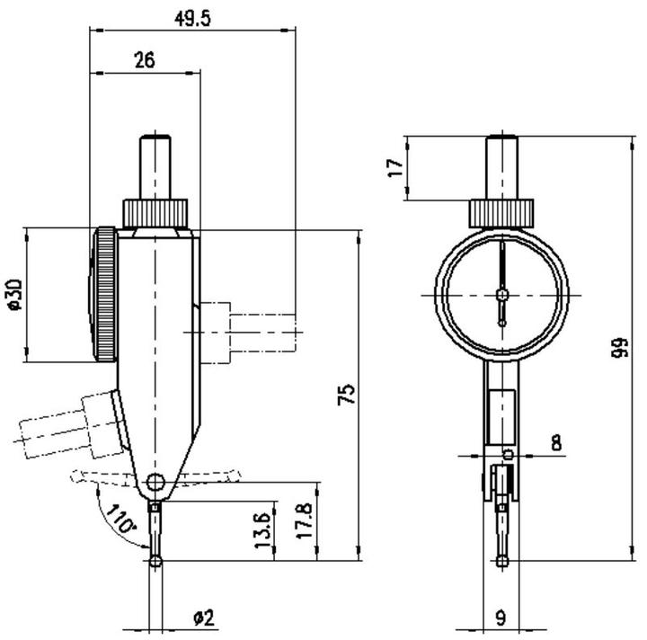 Actual product image Mahr Dial test indicator Martest 800