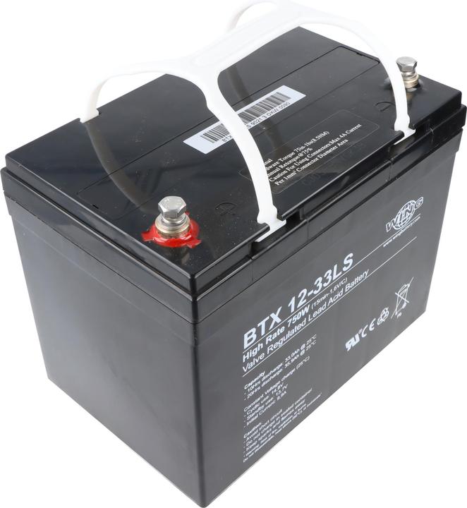 Produktbild XCell Wing BTX12-33LS 12V 33Ah high rate hochstromfähig Bleiakku AGM Blei Gel Akku (12 V, 33 Ah)