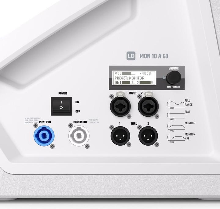 Image du produit LD Systems MON 10 A G3 W - Moniteur de scène actif coaxial 10", blanc (Actif)