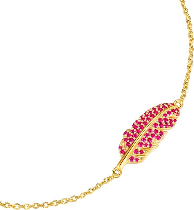 Image du produit Glanzstücke München Bracelet femme plume argent sterling - 35032 (17 cm, Argent Sterling)