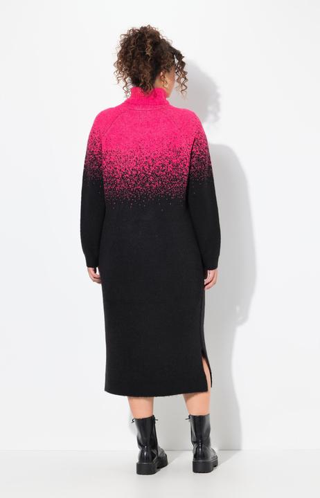 Immagine prodotto Ulla Popken Abito midi in maglia, sfumature di colore, collo alto, manica lunga (54)