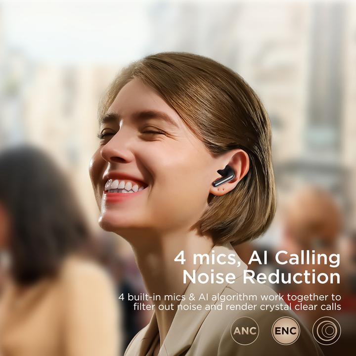 Actual product image Joyroom JR-FN1 Funpods Series Wireless Headphones (black) (ANC, 7 h, Wireless)