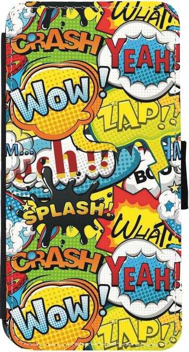 Produktbild PhoneLook Hülle Wallet schwarz Cartoons slogans (Apple iPhone 12)