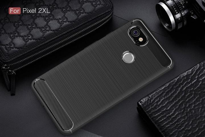 Produktbild Screenguard Google Pixel 2 XL Hülle Carbon Brushed Soft TPU (Google Pixel 2 XL)