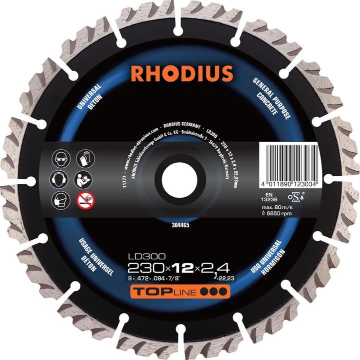 Rhodius Diamond disc LD300 304 x 15.0 x 2.8 x 25.40