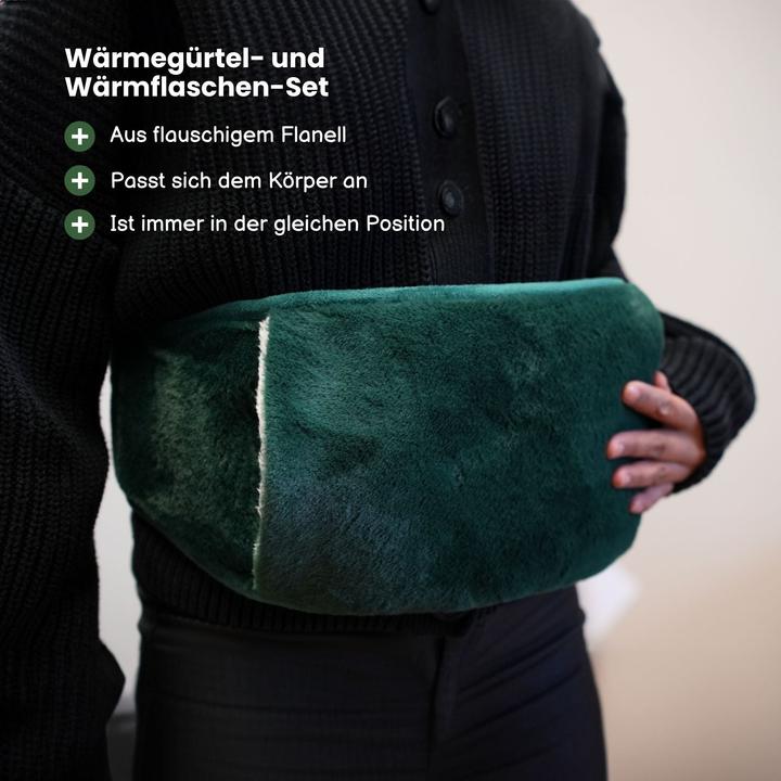 Produktbild Hermex Wärmegürtel- und Wärmflaschen-Set Handwärmer Bauchwärmer Heizflasche (0.80 l)