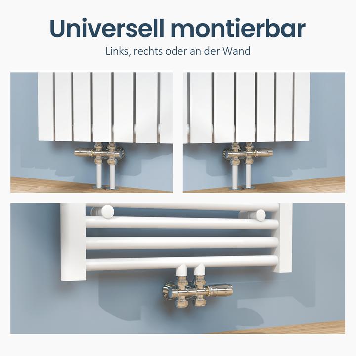 Produktbild Emke Thermostatventil, Universalventil mit Thermostat für Heizkörper, 10 bar, 7 Stufen, Chrom