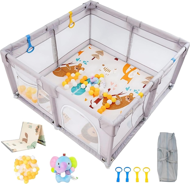 Actual product image Milkii Playpen + play mat + toys (150 cm, 150 cm)