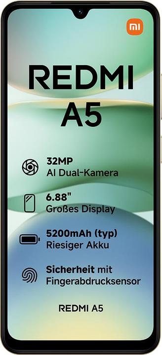 Produktbild Xiaomi Redmi A5 4G (128 GB, Sandy Gold, 6.88", Dual SIM, 4G)