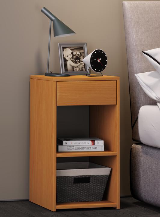 Produktbild VCM Holz Nachttisch Sledo Maxi mit Schublade (35 x 35 x 65 cm)