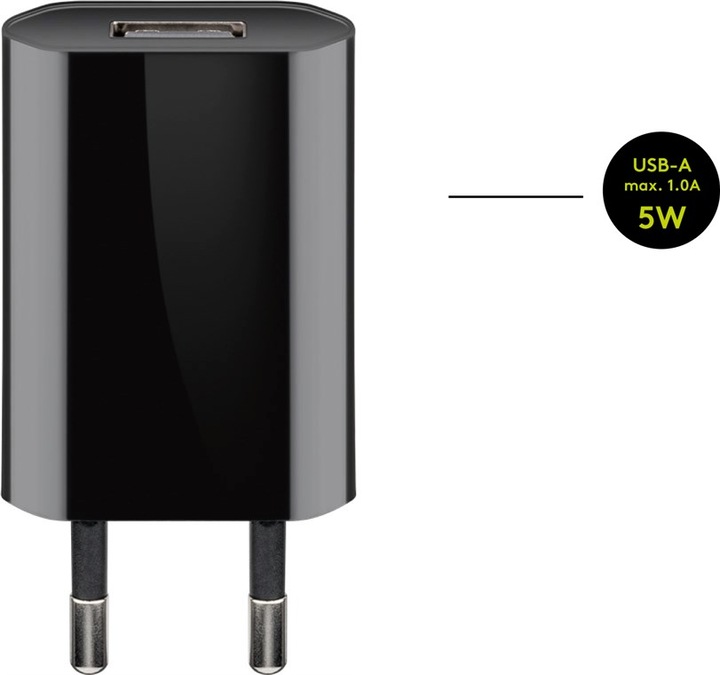 Produktbild Goobay USB-A Ladegerät Slim mit Apple Lightning Kabel (5 W)