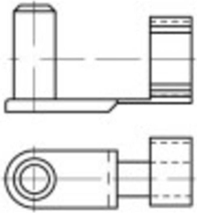 Produktbild Toolcraft Federklapp-Bolzen 32 mm Stahl (5 Stk.)
