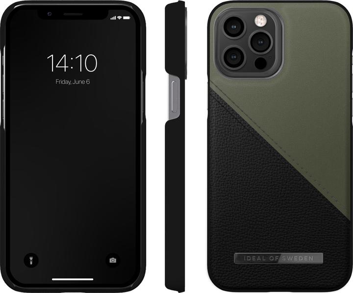 Actual product image iDeal Of Sweden Atelier iPhone 13 Pro Max Case - Onyx Black Khaki (Apple iPhone 13 Pro Max, Apple iPhone 12 Pro Max)