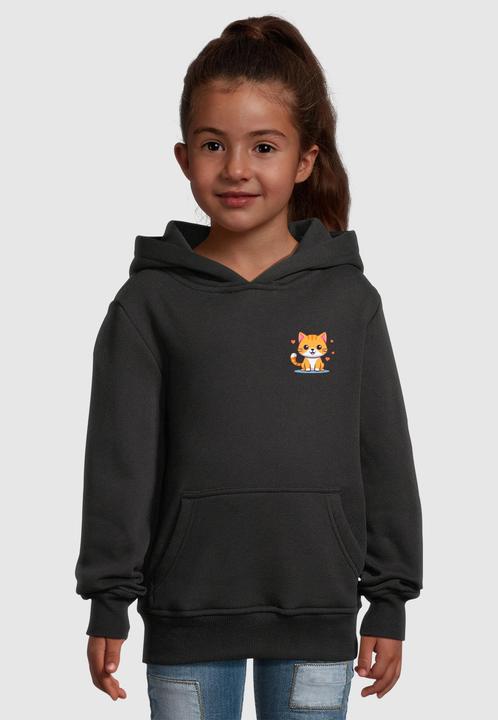 Actual product image Merchcode Kids Cute Cat - Basic Hoody - 184763 (134, 140)