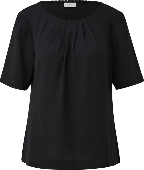 Actual product image S.Oliver Bluse Kurzarmbluse mit Rundhalsausschnitt (34)