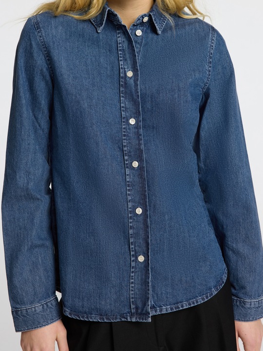 Immagine prodotto Selected Femme Camicia in denim a maniche lunghe aderente al corpo (36)