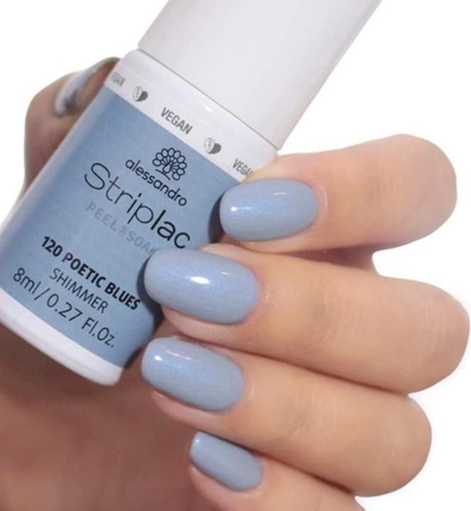 Actual product image Alessandro Striplac Peel or Soak (Poetic blues, Peelable nail polish)