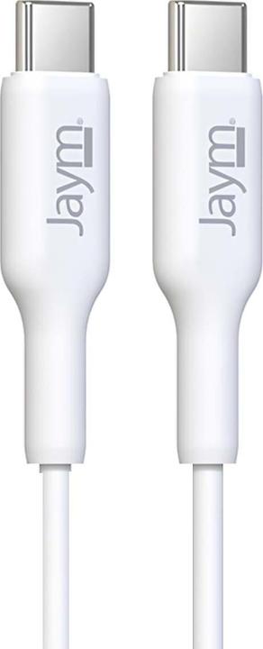 Actual product image Jaym CABLE CHARGE & SYNCHRO USB-C VERS USB-C PD 3.0 (100W) - LONGUEUR 2M - BLANC - ® - BULK (2 m, USB 3.2 Gen 2x2, 100 W)