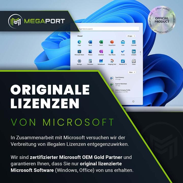Produktbild Megaport Gaming PC (AMD Ryzen 7 5700X, 16 GB, 1000 GB, GeForce RTX 3060)