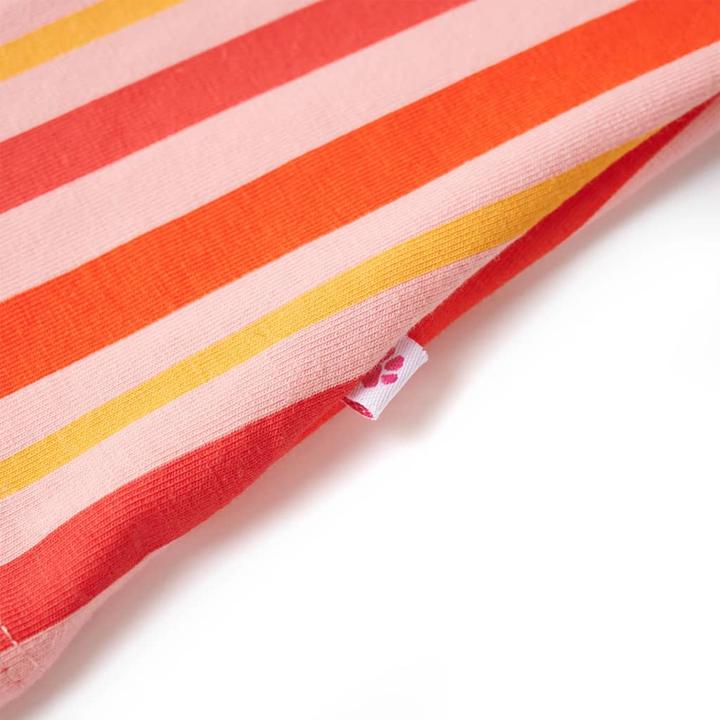Actual product image VidaXL Children's dress with drawstring pink and red 140,Material: 95 (140)