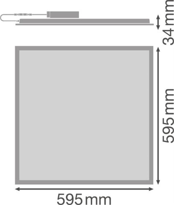 Actual product image Ledvance PANEL LED PFM 600 36W