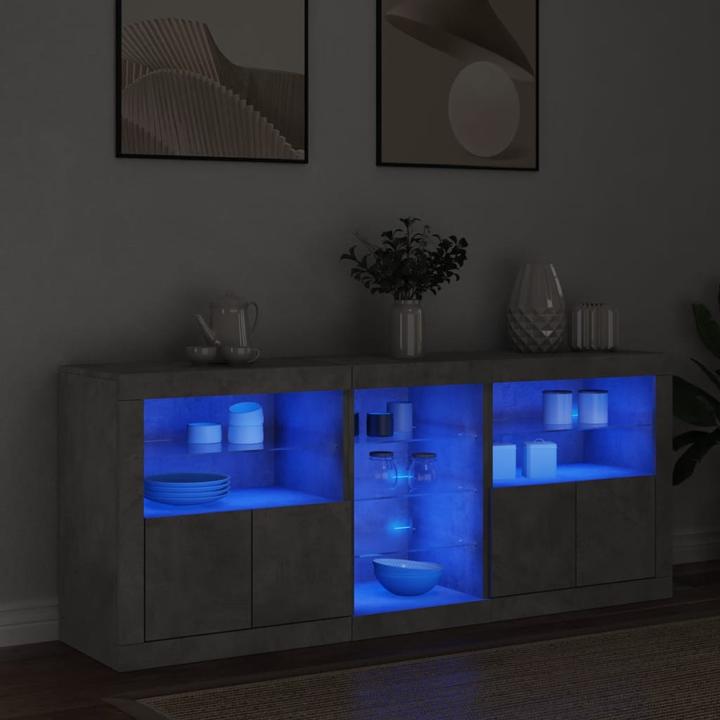 Produktbild VidaXL Sideboard mit LED-Leuchten (162 x 37 x 67 cm)