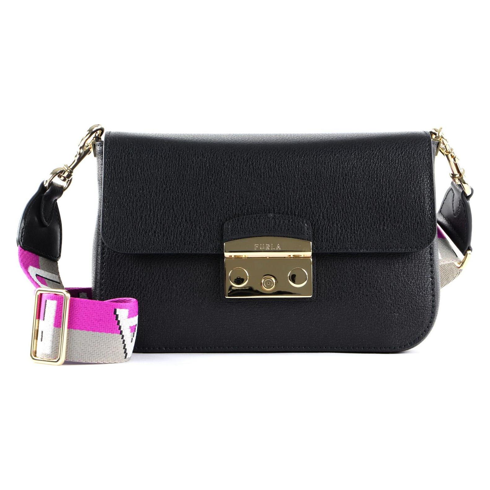 Furla, Damen, Handtasche, Metropolis Crossbody, Grau, Violett, Schwarz