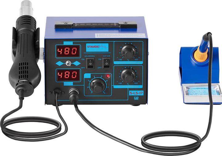 Produktbild Stamos Lötstation Mit Lötkolben Heissluftkolben Lötset 730 Watt Esd Safe Zubehör