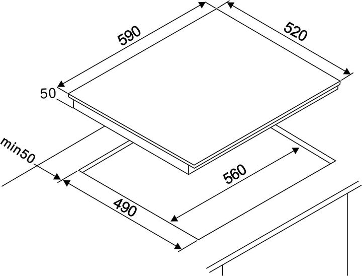 Productafbeelding Respekta Resp kookplaat KM5500-28 glaskeramisch bk (59 cm, Elektrische kookplaat)