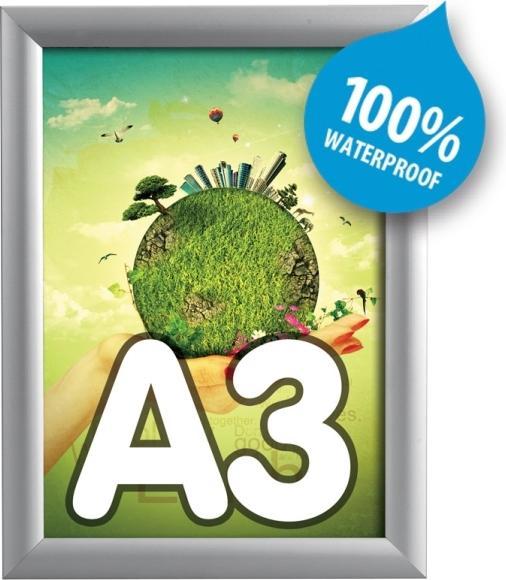 Twinco Twin light snapframe, a3, waterdicht, aluminium