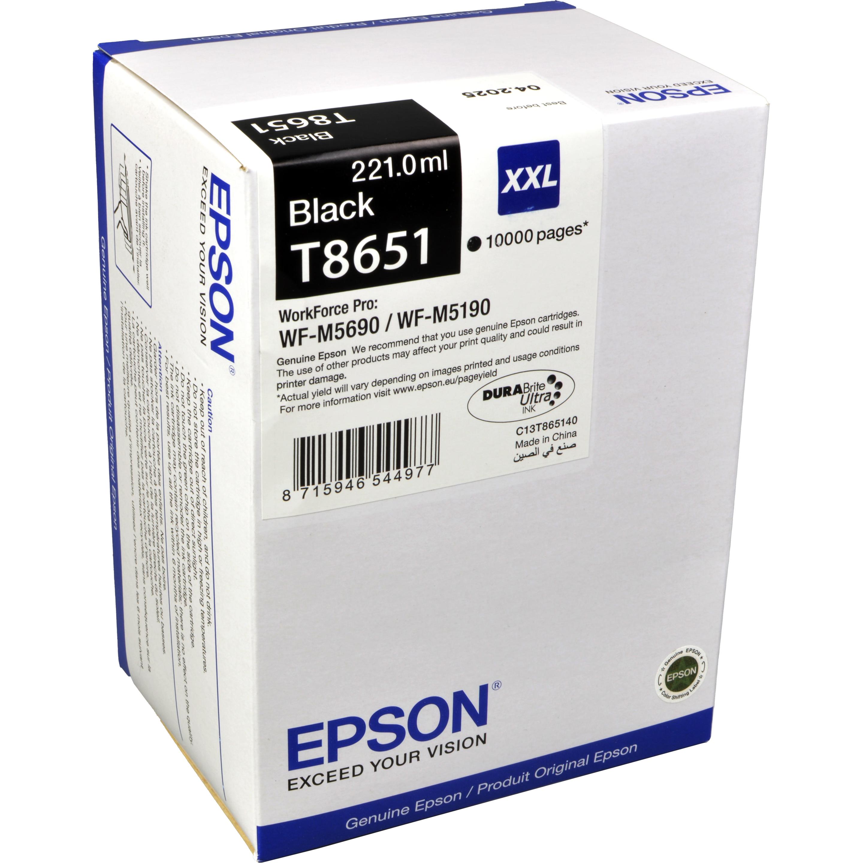 Epson, Druckerpatrone, T8651 (BK)
