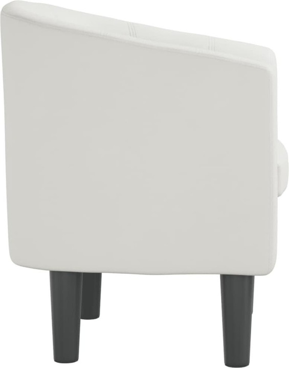 Produktbild VidaXL Clubsessel mit Fusshocker Weiss Kunstleder,Farbe