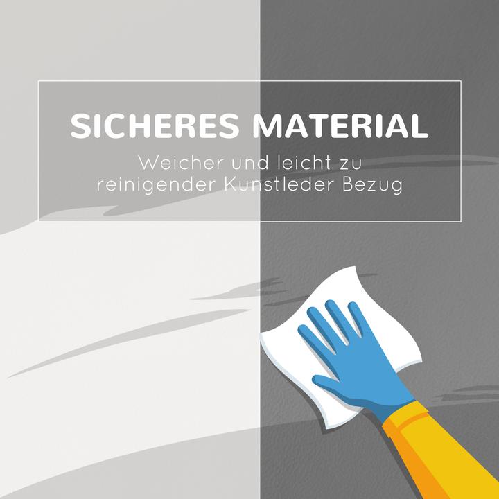 Actual product image Homcom Kinder-Softplay-Set Kunstleder, Schaumstoff Grau