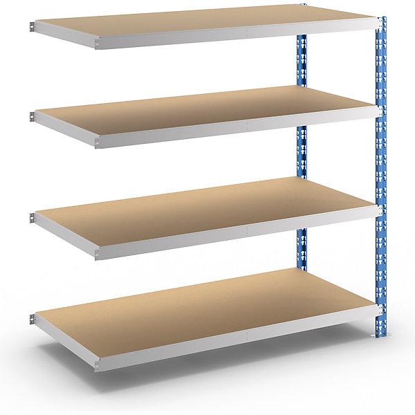 Actual product image eurokraft basic Wide span boltless shelf unit with chipboard shelves, depth 700 mm, extension