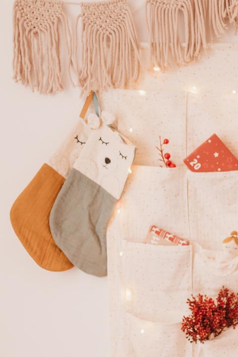 Actual product image Kikadu Santa boot polar bear mint