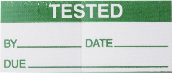 Produktbild RS PRO Label 'TESTED' hellgrün