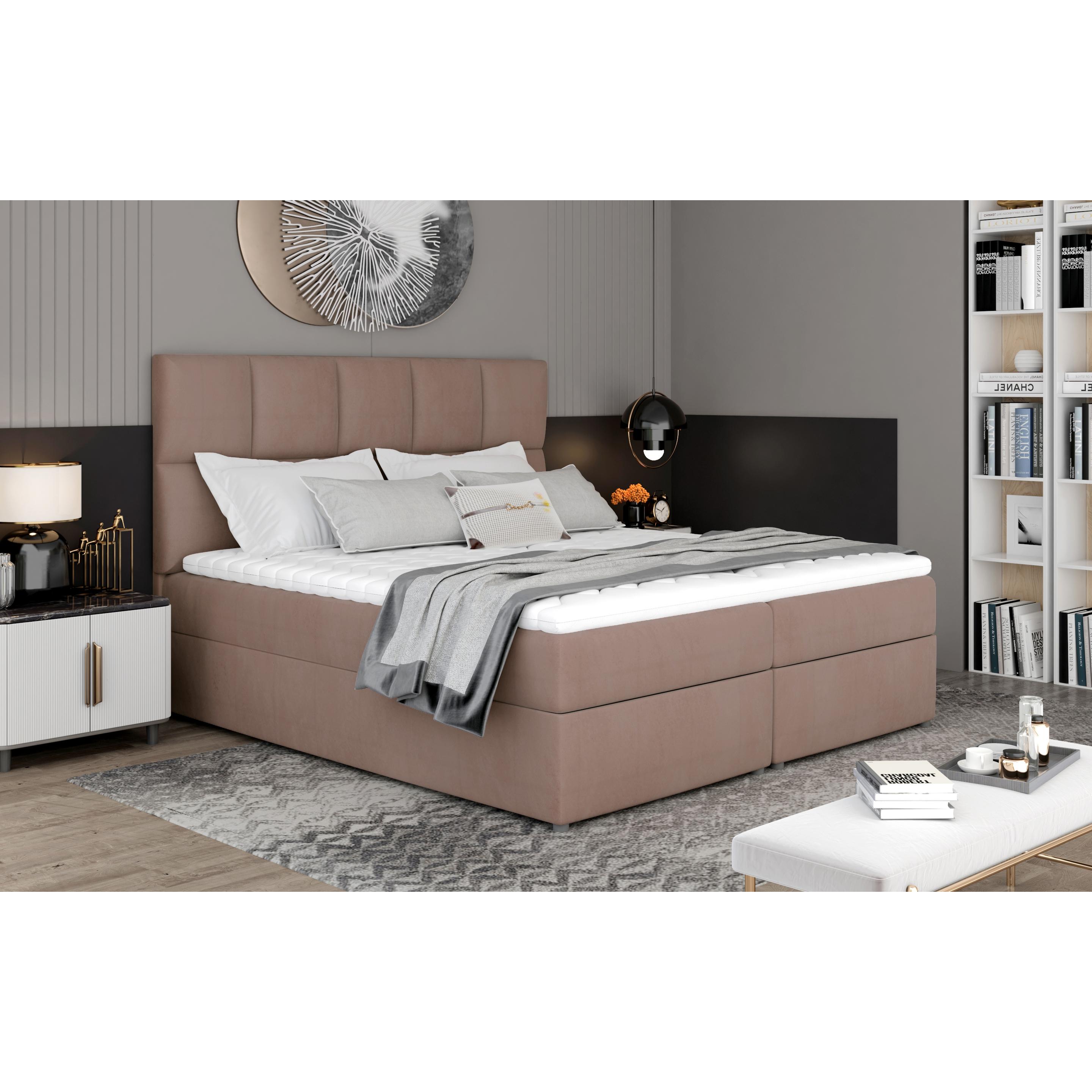 ELTAP, Boxspringbett, Glossy mit Stauraum (180 x 200 cm)