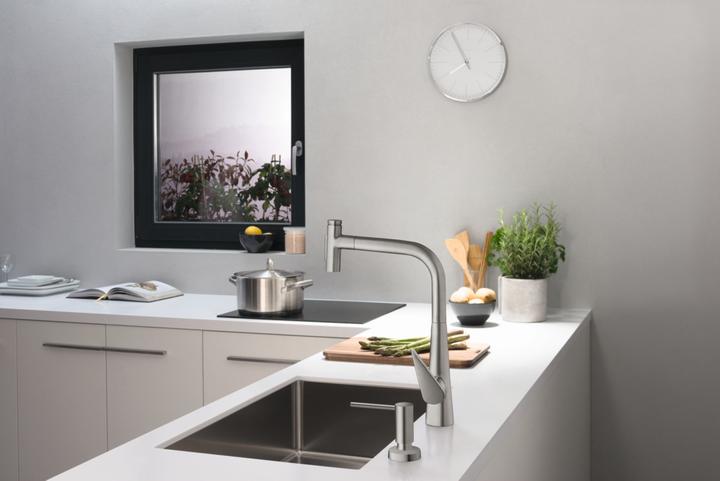 Image du produit hansgrohe Distributeur de liquide vaisselle/lotion A51, version encastrable, noir mat