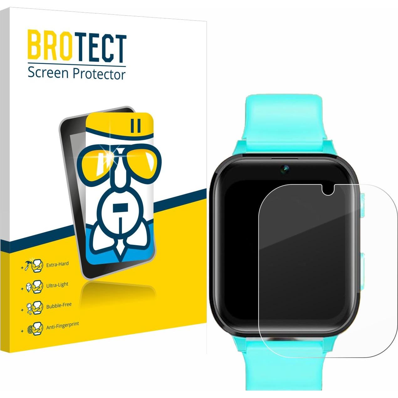 BROTECT Schutzglas Schutzfolie Glas Folie Displayschutz klar, Smartwatch Schutzfolie, Transparent