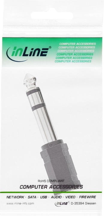 Actual product image InLine audio adapter (Jack adapter)