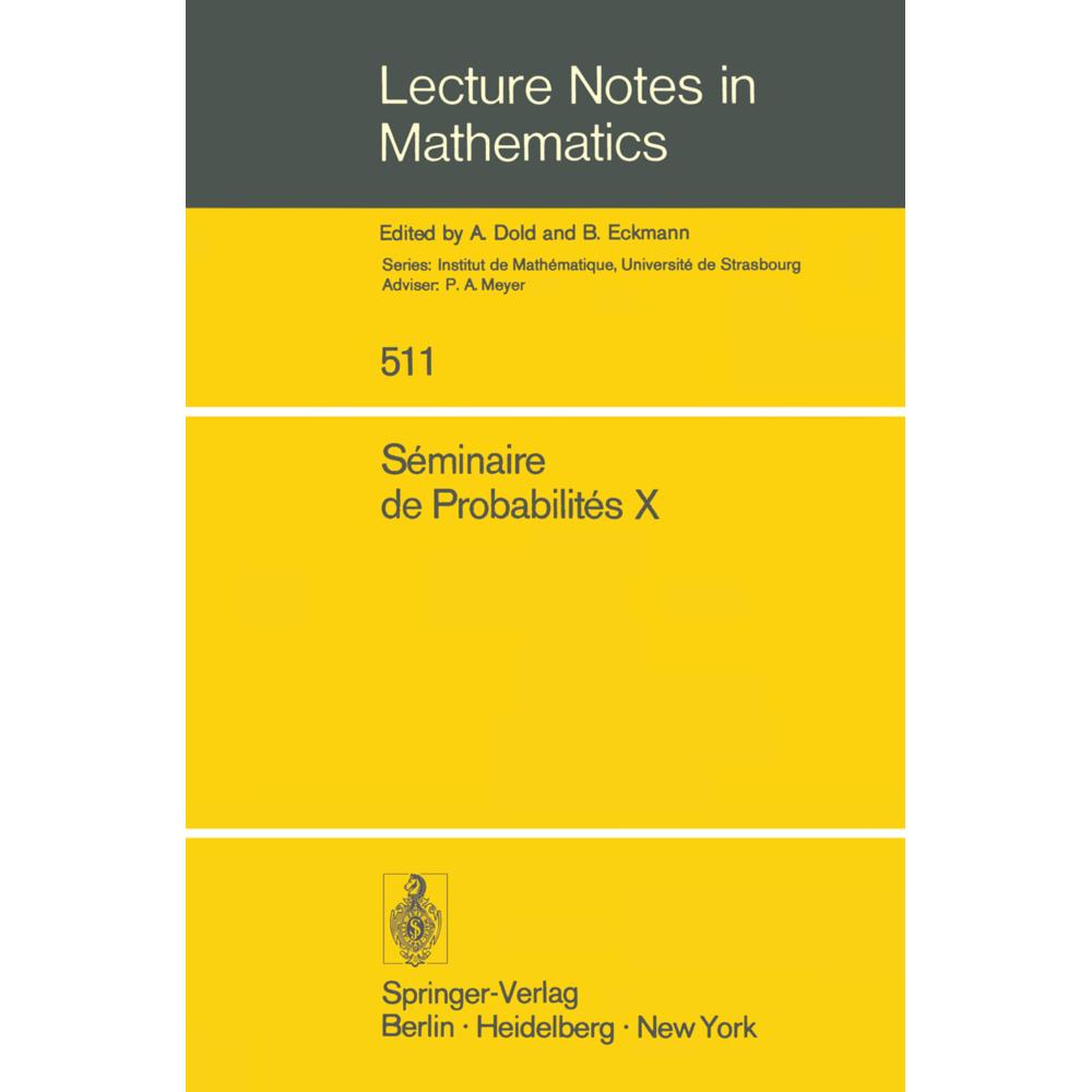 Séminaire de Probabilités X, Fachbücher